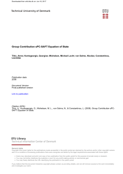 Group Contribution sPC-SAFT Equation of State