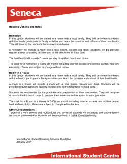 Guidelines for Homestay