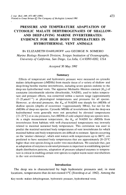 pressure and temperature adaptation of cytosolic malate