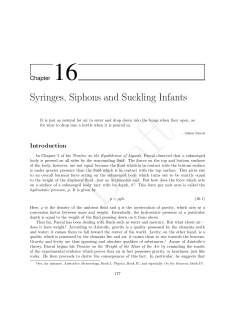 Syringes, Siphons and Suckling Infants