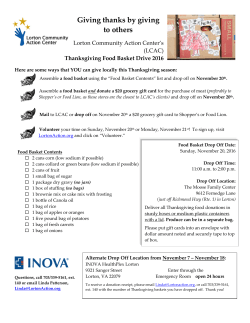 our Thanksgiving flyer - Lorton Community Action Center