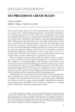 do precedents create rules?