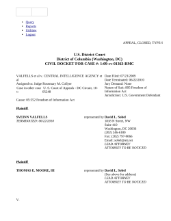 District of Columbia live database