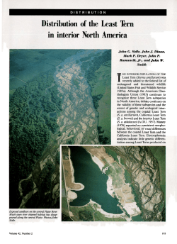 Distribution of the Least Tern in interior North America