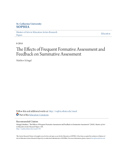 The Effects of Frequent Formative Assessment and