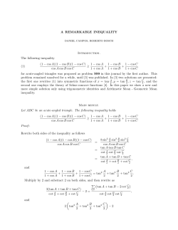 1 &minus; cosA - AwesomeMath