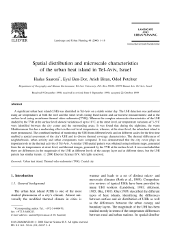 Spatial distribution and microscale characteristics of the urban heat
