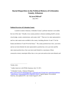 Racial Disparities in the Political History of Crittenden County