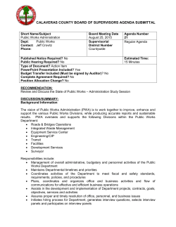 Public Works Administration - Calaveras County, California