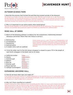 scavenger hunt - Perot Museum of Nature and Science