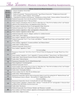 The Loom: Rhetoric Literature Reading