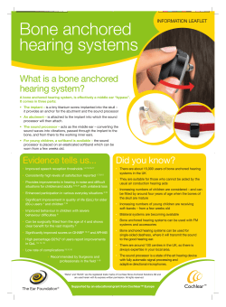 Bone anchored hearing systems