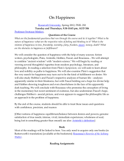 On Happiness - Roosevelt University