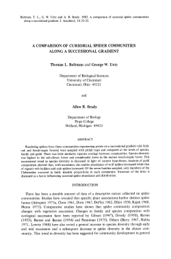Article - American Arachnology