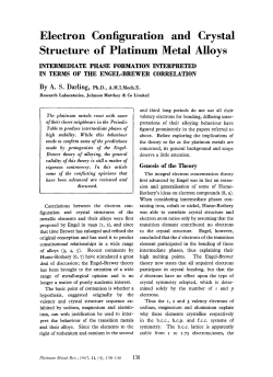 Electron Configuration and Crystal Structure of Platinum