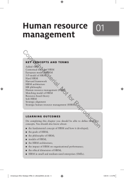 Human resource management 01