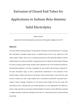 Extrusion of closed end tubes for applications in sodium