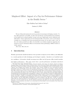 Misplaced Effort: Impact of a Pay-for