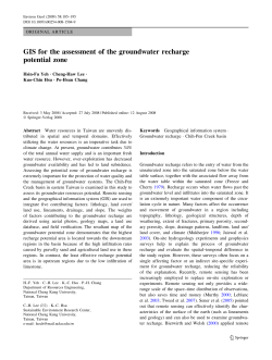 GIS for the assessment of the groundwater recharge