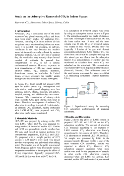 Study on the Adsorptive Removal of CO2 in Indoor Spaces