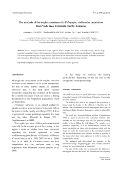 The analysis of the trophic spectrum of a