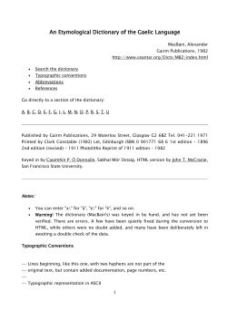 An Etymological Dictionary of the Gaelic Language