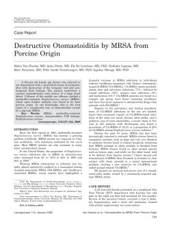 Destructive otomastoiditis by MRSA from porcine origin
