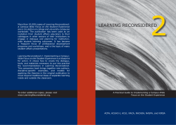 Learning Reconsidered 2