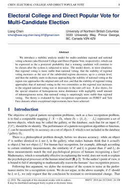 Electoral College and Direct Popular Vote for Multi