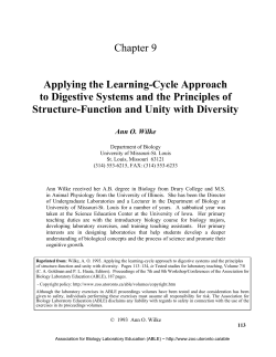 Chapter 9 Applying the Learning-Cycle Approach to Digestive