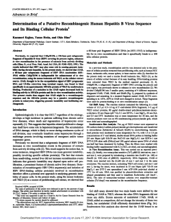 Determination of a Putative Recombinogenic