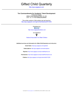 Gifted Child Quarterly