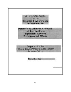 Determining Whether a Project is Likely to Cause Significant Adverse