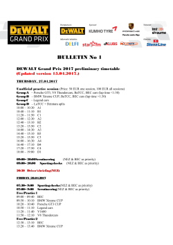 BULLETIN No 1