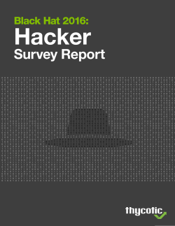 Hacker Survey Report