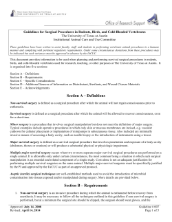 Section A &ndash; Definitions Section B &ndash; Requirements