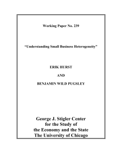 George J. Stigler Center for the Study of the Economy and the State