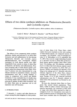 Effects of two chitin synthesis inhibitors on Thalassiosira fluviatilis