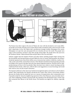 a briEf history of utah`s PaiutEs
