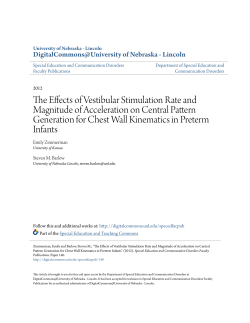 The Effects of Vestibular Stimulation Rate and Magnitude of