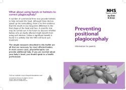 Preventing positional plagiocephaly