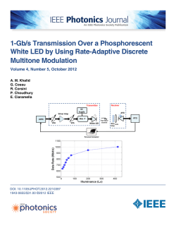 1-Gb/s Transmission Over a Phosphorescent White LED by Using