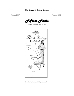 Boca Raton Historical Society Fifties Facts