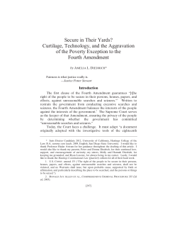 Secure in Their Yards? - Hastings Constitutional Law Quarterly