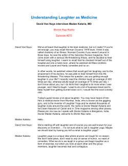 Understanding Laughter as Medicine