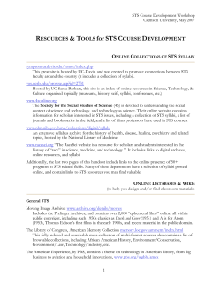 STS Course Design Tools