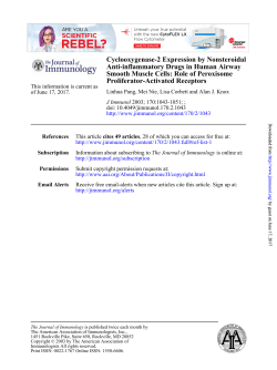 Proliferator-Activated Receptors Smooth Muscle Cells: Role of