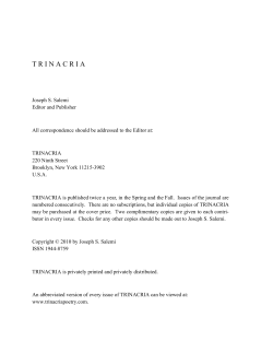 Issue #3 - Trinacria