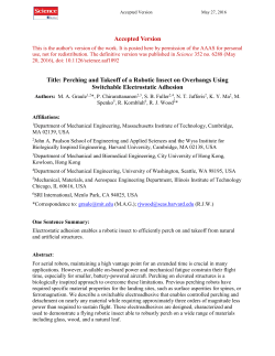 Accepted Version Title: Perching and Takeoff of a Robotic Insect on