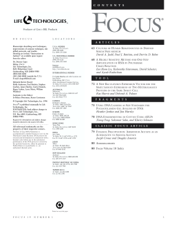 FOCUS 19.1 (pgs1-24).qxd - Thermo Fisher Scientific